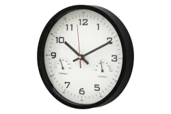 Wanduhr Ø 25cm Kunststoff schwarz