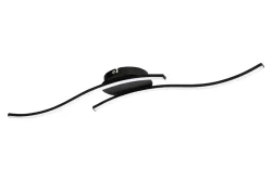 LED Wand- und Deckenleuchte Onda Mattschwarz | 66 × 13 cm | 12 W