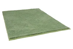 Chenille-Badteppich Grün | 50 × 80 cm