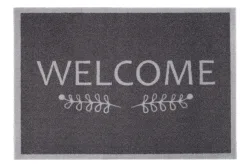 Hamat Türvorlage Mondial Welcome Anthrazit | 40 × 60 cm