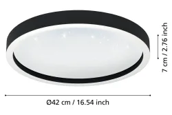 Eglo Montemorelos-Z Deckenleuchte (ZigBee) Ip20 schwarz