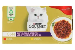 Gourmet Gold Katzenfutter in Sauce Fleisch 4x85g