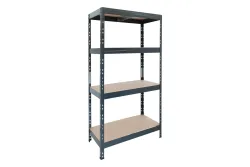 Rivet Schwerlastregal | 90x45x180 cm | 4 Böden | Traglast: 250kg pro Boden