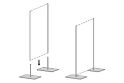 Nouvel Standfuss zu Paravents Anthrazit | 60 × 30 cm