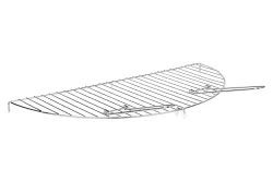 Feuerschalen-Grillrost halbrund, verchromt, 56cm