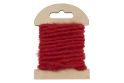 Wollkordel mit Jutekern, 5mm ø, SB-Holzkarte 3,5m