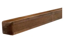 Jardin Royal Vierkantpfosten mit Bischofmütze, braun imprägniert | 185 x 7 x 7 cm