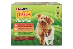 Friskies Hundefutter in Geleé Adult Fleisch 24x85g