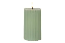 LED Pillar Kerze Flamme Stripe
