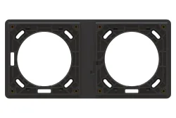 Max Hauri Exo Befestigungsrahmen Gr.1x2/2x1 UP exo Ip55 schwarz