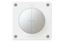 Modino Exo Doppel-Druckschalter Schema 3+3 2x bel. Eins. +Fr.set exo Ip55 ws