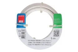 Max Hauri AG TD-Kabel H05Vv-F2X1.0 5m weiss