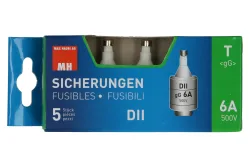 Max Hauri Sicherung 6A träge 500V Dt-Ii / 5 Stück