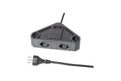Steffen Steckdosenleiste Corner | 4x Typ12 | 1x Usb-C | 1x Usb-A