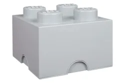 Lego Aufbewahrungsstein 4 - Medium Steingrau