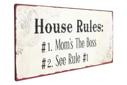 Metall Schild 30x13 cm House Rules