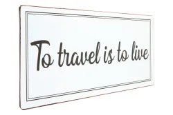 Metall Schild 30x13 cm To travel