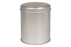 Metalldose rund, 8cm ø, 10cm, m. Deckel
