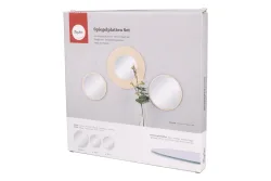 Spiegelplatten Set, Kanten geschliffen, 1 x 20cm ø + 2 x 15cm ø, Box 1Set