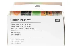 Rico Washi Tape Set Just Bees + Fruits + Flowers, Airbrush