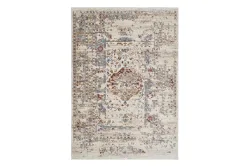 Teppich Rocco | 160 x 120 cm | Blau, creme