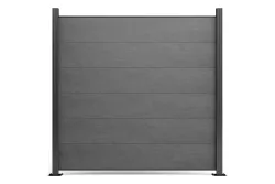 DIY-Steckzaunset Panorama W282 Charcoal | 180 x 180 cm