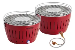 Lotusgrill - Gas-/Kohlengrill, 32cm, Rot