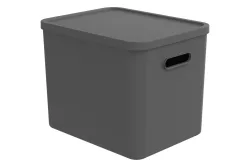 Rotho Multibox Albula Anthrazit | 37 x 29 x 30 cm | 27 l