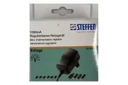 Steffen Regulierbares Netzgerät 1000mA inkl. 6 Einsätze + USB Adapter