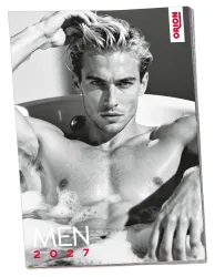 Pin-up Kalender ?Men 2027? in Schwarzweiß und im Großformat