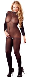 Catsuit mit Spitzenkragen