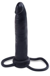Strap-On ?Double Trouble?, mit Penis- und Hodenring