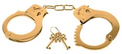 Handschellen ?Gold Metal Cuffs?, in Goldoptik