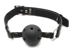 Knebel ?Breathable Ball Gag?, Beißball mit Atemlöchern