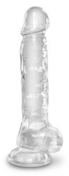 Naturdildo ?8?-Cock with Balls? mit Saugfuß