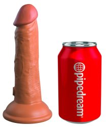 Naturvibrator ?6? Vibrating + Dual Density Silicone Cock? mit extra starkem Saugfuß