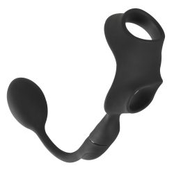 Penis-/Hodenring ?Cock Ring with RC Butt Plug? mit Vibro-Analplug, kabellose Fernbedienung