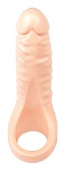 Penis-/Hodenring ?Double Fucker? mit flexiblem Naturdildo