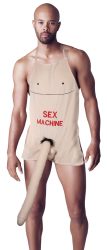 Schürze ?Sex Machine? mit 52 cm langem Plüsch-Penis