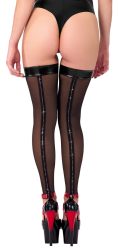 Overknees mit Glitzerstein-Naht