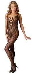 Catsuit aus Effekt-Spitze