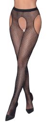 Straps-Strumpfhose aus hochelastischem Netz