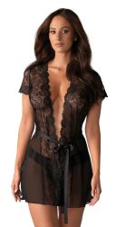 Kimono ?Alluria? inklusive Spitzen-String