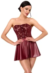 Minikleid im trägerlosen Corsagen-Style