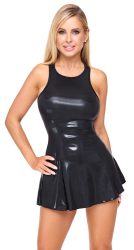 Minikleid im schwarzen Wetlook