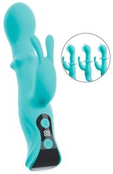 Rabbitvibrator ?ORIVEN? mit Klopf-Impulsen & Slide Massagering