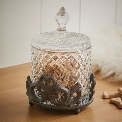 Glasdose mit Halterung Kerynna