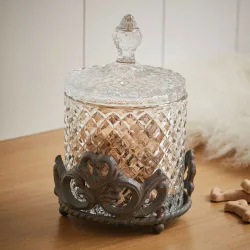 Glasdose mit Halterung Kerynna