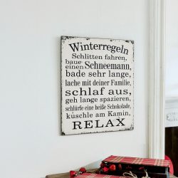 Dekoboard Winterregeln