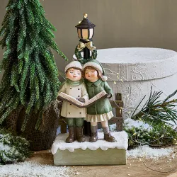 Deko-Kinder mit LED-Laterne Jerries
